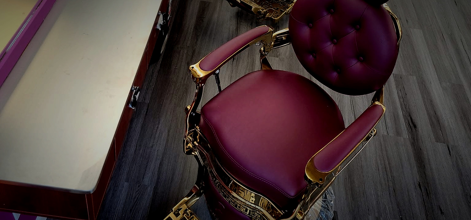 Bridgewater Barbershop interior — ornate barber chairs